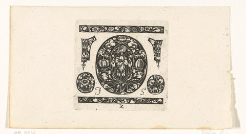 Seven designs for goldsmithing, Master JS, c. 1640 - c. 1650 Canvas Print