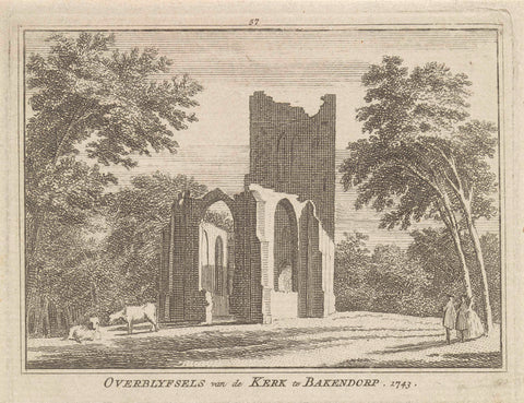 Ruins of the church at Bakendorp, Borsele, Hendrik Spilman, 1754 Canvas Print