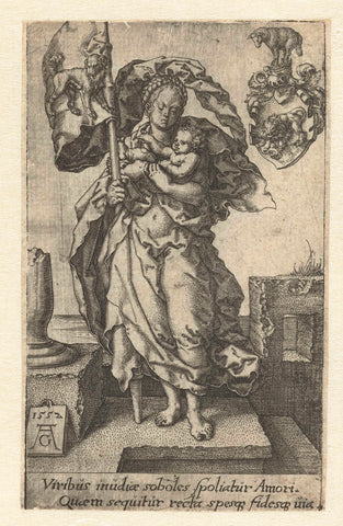 Charity, Heinrich Aldegrever, 1552 Canvas Print