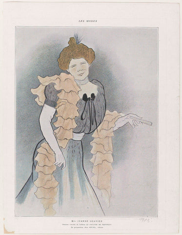 Les Modes, 1903 : Mme Jeanne Granier (...), anonymous, 1903 Canvas Print