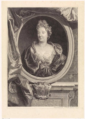 Portrait of Marguerite Louise van Orleans, Cornelis Martinus Vermeulen, 1691 Canvas Print