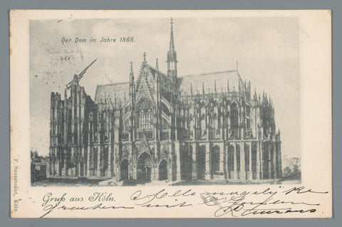 Der Dom im Jahre 1868, F. Szesztokat, 1909 Canvas Print