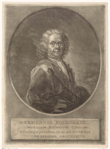 Portret van Hermanus Boerhaave, Johannes de Groot (II), 1722 - 1776 Canvas Print