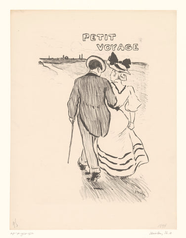 Design for cover: Petit voyage, Théophile Alexandre Steinlen, 1894 Canvas Print