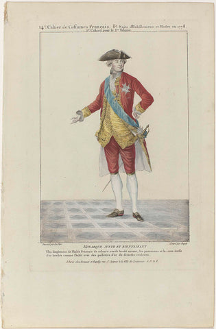 Gallery des Modes et Costumes Français, 1778, O 79 : Monarque juste et Bienfaisant (...), Nicolas Dupin, 1778 Canvas Print