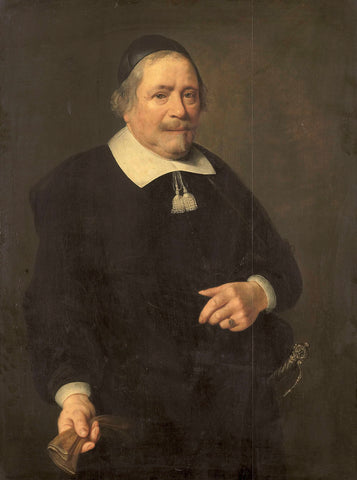 Portrait of a Man, presumably Willem van de Velden, Secretary to Hugo de Groot, anonymous, 1657 Canvas Print