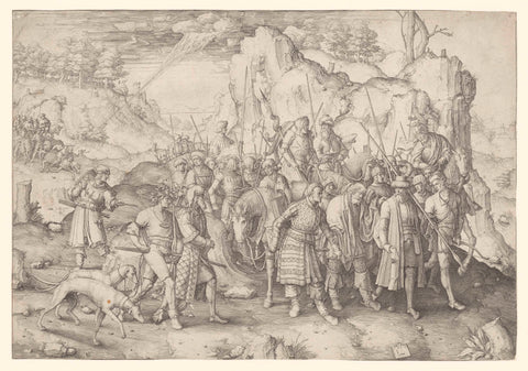 The Conversion of Paul, Lucas van Leyden, 1509 Canvas Print