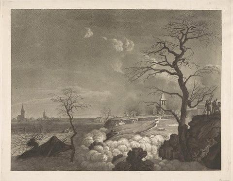 Dijkdoorbraak, 1809, A. Lutz (possibly), 1809 Canvas Print