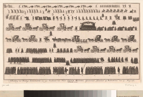 Lijkstatie van Jacob Mossel, Governeur-Generaal te Batavia, 1761, anonymous, 1762 Canvas Print