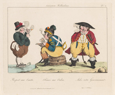 Cartoon on the Dutch (no. 3), 1795 / 1814, anonymous, 1814 Canvas Print