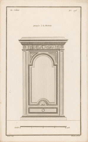 Cupboard with lion's head and shell motif, Philibert Boutrois, 1772 - 1779 Canvas Print