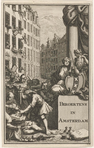 Title page for: Beknopte historie der strokens te Amsterdam, 1748, anonymous, 1748 Canvas Print