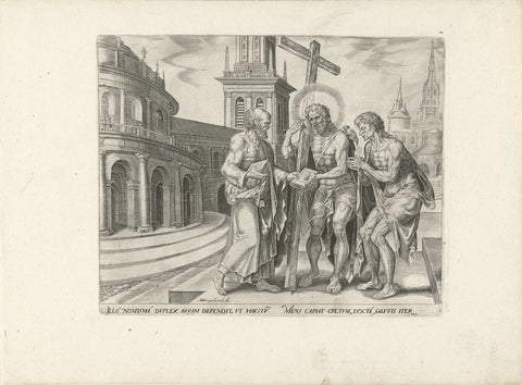 Man finds salvation in the church of Christ, Harmen Jansz Muller, 1565 Canvas Print