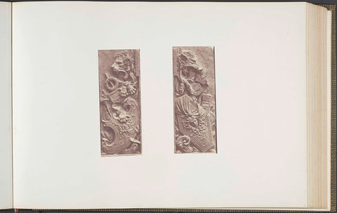 Plaster models for decorations on the Palais du Louvre by Emile Knecht, Édouard Denis Baldus, c. 1855 - c. 1857 Canvas Print