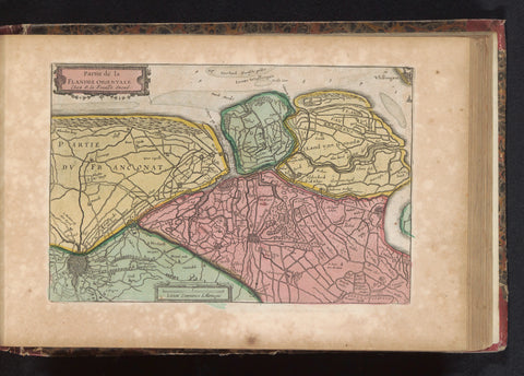 Map of East Flanders, anonymous, 1735 Canvas Print