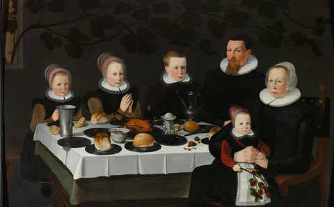 Prosperous Calvinist Family, anonymous, 1627 Canvas Print