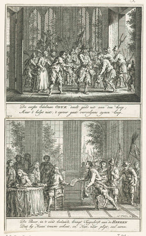 Submission of the peasants to the authority, 1672, Simon Fokke, 1764 - 1766 Canvas Print