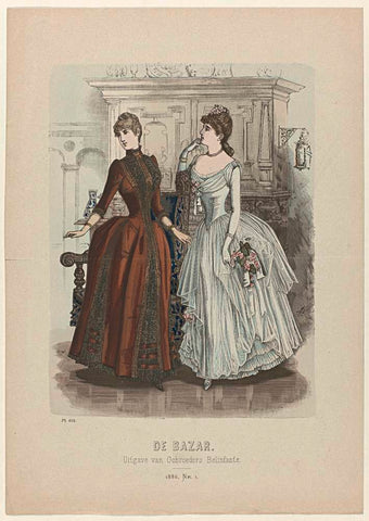 De Bazar, 1886, No. 1, Pl. 632, anonymous, 1886 Canvas Print