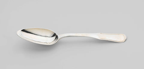 Spoon with birth inscription: Elisabeth de Clercq, Born den 17 January, 1854, Hendrik Helweg, 1854 Canvas Print