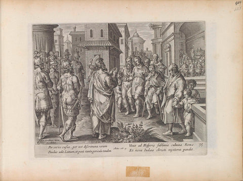 Paul proclaims the doctrine of Christ in Rome, anonymous, 1643 Canvas Print