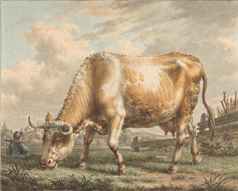 Grazing Cow, Jacob Cats (1741-1799), 1783 Canvas Print