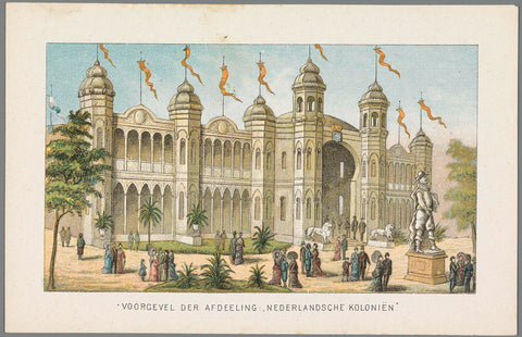 Building of the Dutch colonies at the World's Fair in Amsterdam, 1883, anonymous, 1883 Canvas Print