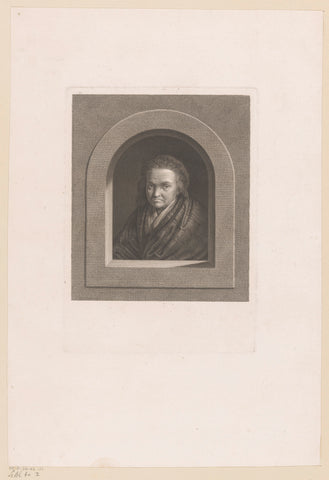 Bust of an old woman, Johann Georg Wille, 1780 Canvas Print