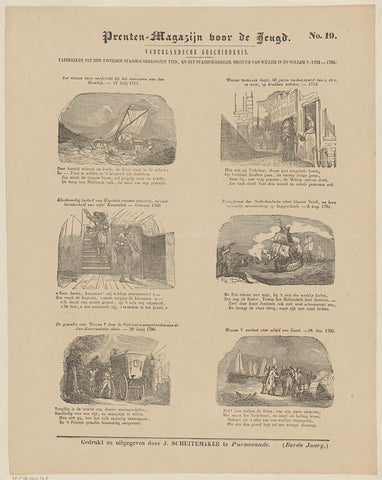 Tafereelen uit den tweeden stadhouderloozen tijd, en het stadhouderlijk bestuur van Willem IV en Willem V. 1702-1795, Jan Schuitemaker, 1844 Canvas Print