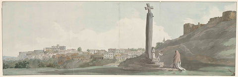 View of Arriano and monument, so-called altar of Janus, Louis Ducros, 1778 Canvas Print