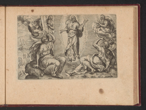 Transfiguration of Christ, Johannes Wierix, 1573 Canvas Print