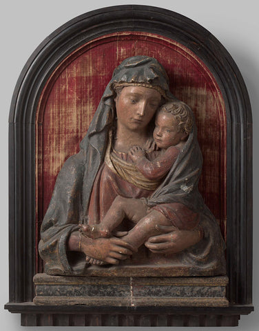 Maria with child, , 1425 - 1475 Canvas Print