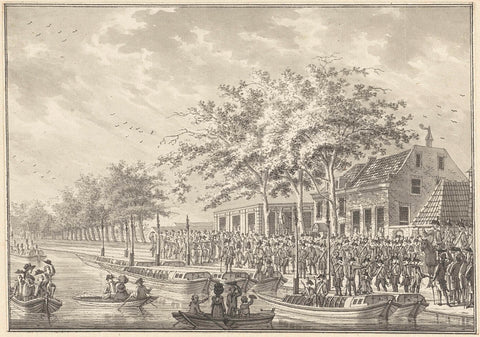 Departure of the Amsterdammers to Utrecht, 1787, Daniël Kerkhoff, 1787 Canvas Print