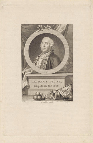 Portrait of Salomon Dedel, Reinier Vinkeles (I), 1782 Canvas Print