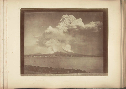 Erupting of the Versuvius, as seen from Naples, anonymous, c. 1872 Canvas Print