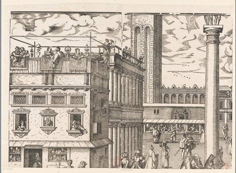 Festa della Sensa (second part), Jost Amman, 1679 Canvas Print