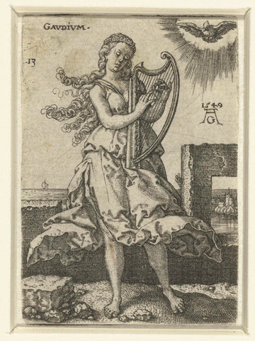 Joy, Heinrich Aldegrever, 1549 Canvas Print