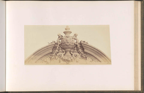 Plaster model for the fronton of side doors of the Palais du Louvre by Jean-Baptiste Revillon, Édouard Denis Baldus, c. 1855 - c. 1857 Canvas Print