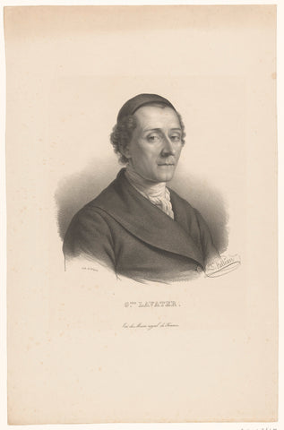 Portrait of the theologian and writer Johann Caspar Lavater, Zéphirin Félix Jean Marius Belliard, 1835 Canvas Print