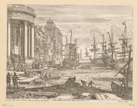 Embarkation of Saint Ursula, Dominique Barrière, after 1665 - 1678 Canvas Print