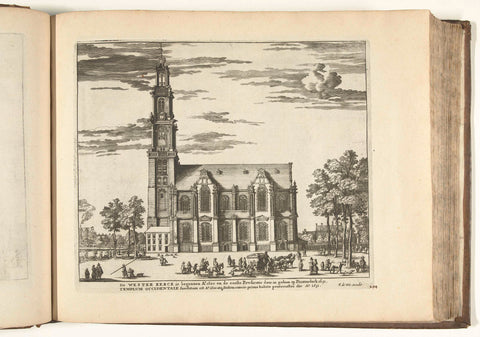 View of the Westerkerk in Amsterdam, 1726, anonymous, 1726 Canvas Print