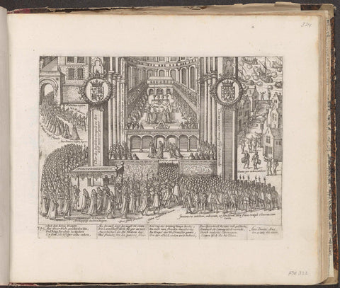 Coronation of James I at Westminster, 1603, Frans Hogenberg (workshop of), 1603 - 1605 Canvas Print