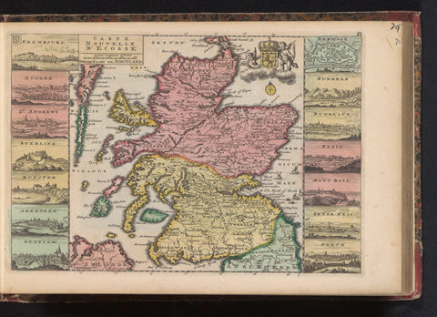 Map of Scotland, anonymous, 1735 Canvas Print