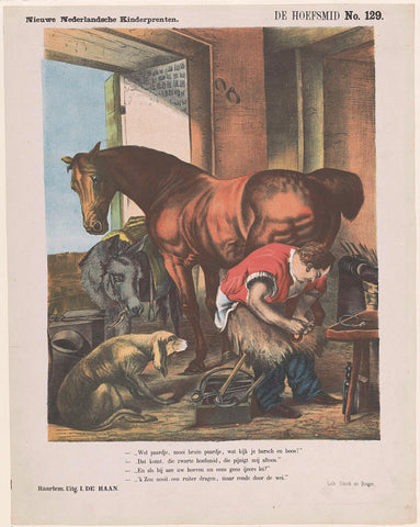 The farrier, Jan de Haan, 1875 - 1903 Canvas Print