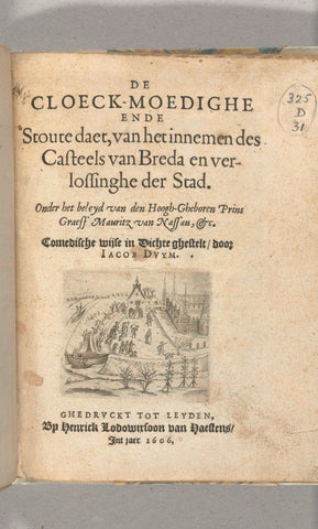 Vignette of the capture of Breda, 1590, anonymous, 1604 - 1606 Canvas Print