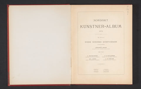 Nordic artist album 1878 : a selection of newer Nordic works of art / photographs by Johannes Jaeger; by text by L. Dietrichson (...) [et al.], Johannes Jaeger, 1878 Canvas Print