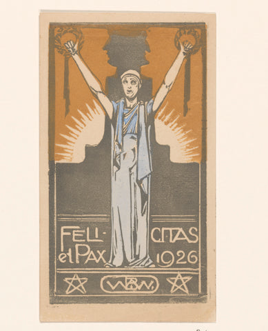 Felicitas et Pax 1926, Bernard Willem Wierink, 1926 Canvas Print