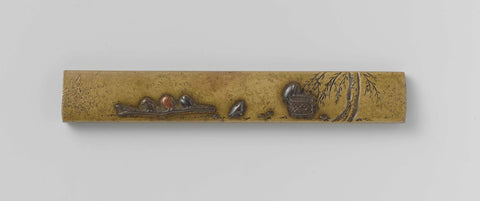 Sword knife hilt with plant motifs, anonymous, c. 1800 - c. 1900 Canvas Print