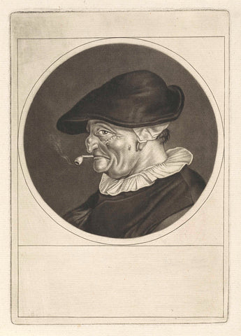 Pipe-smoking woman (de Smaak), Cornelis Dusart, 1679 - 1704 Canvas Print