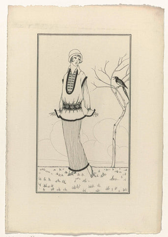 Journal des Dames et des Modes, Costumes Parisiens, 1914, No. 145, anonymous, 1914 Canvas Print