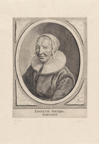 Portrait of Engeltje Pietersdr Kort-Leve, Cornelis Visscher (II), 1638-1658 Canvas Print